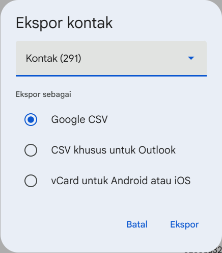 Pop-up Google CSV
