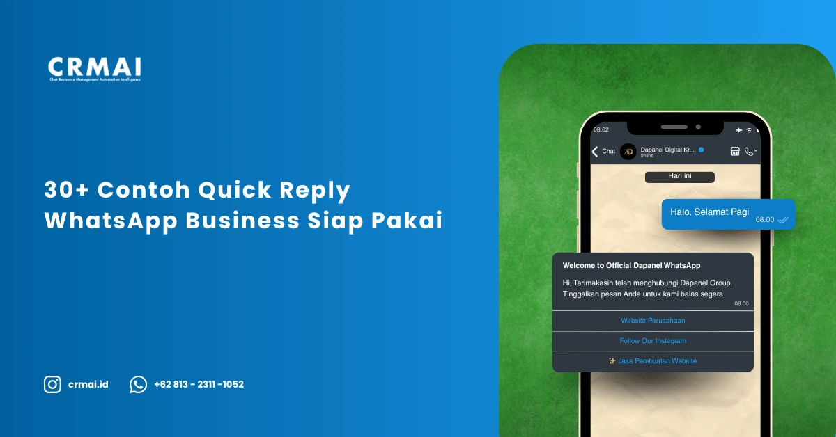 30+ Contoh Quick Reply WhatsApp Business Siap Pakai