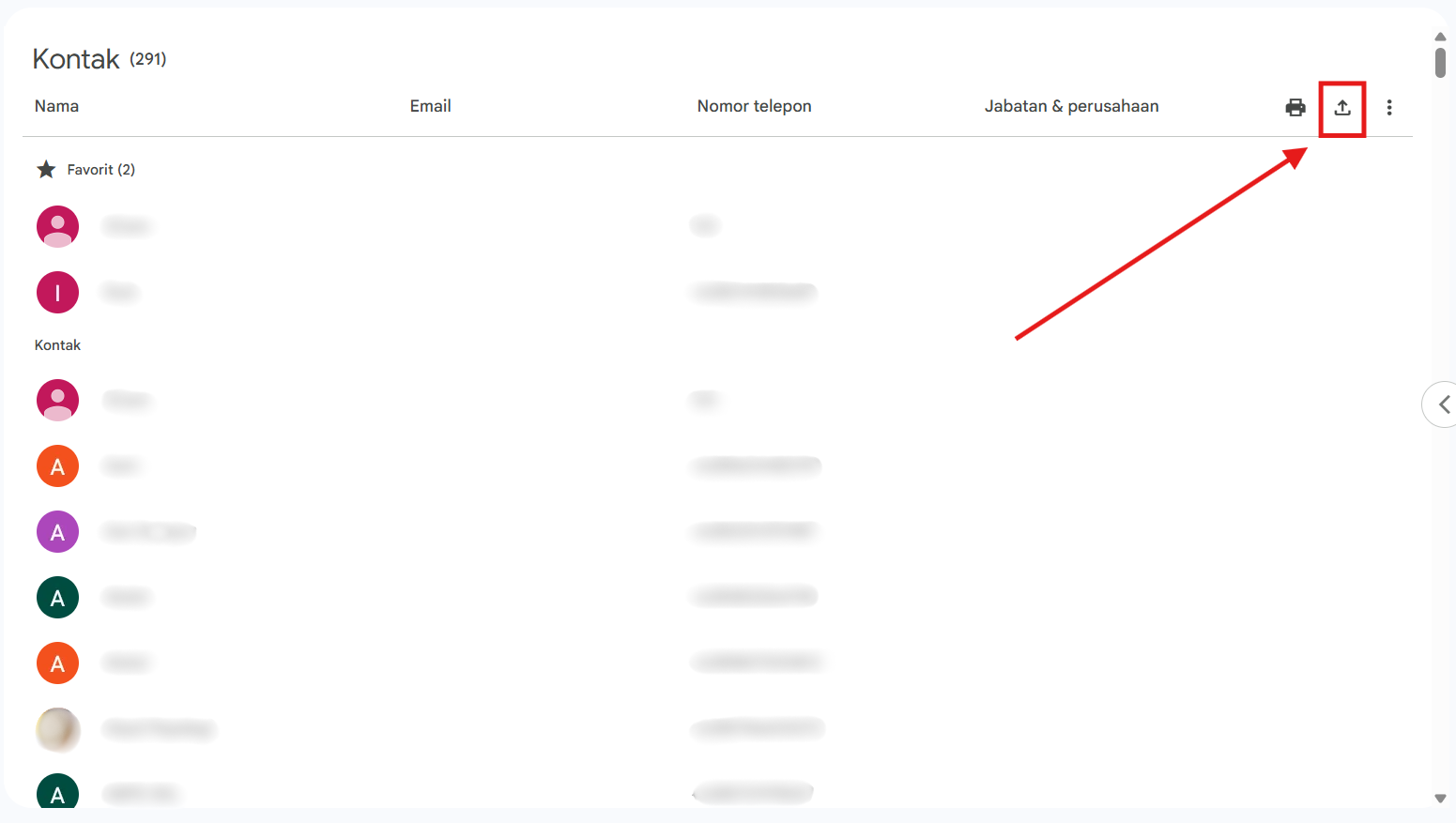 Ekspor File CSV