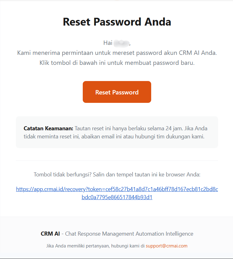 Email Reset Password