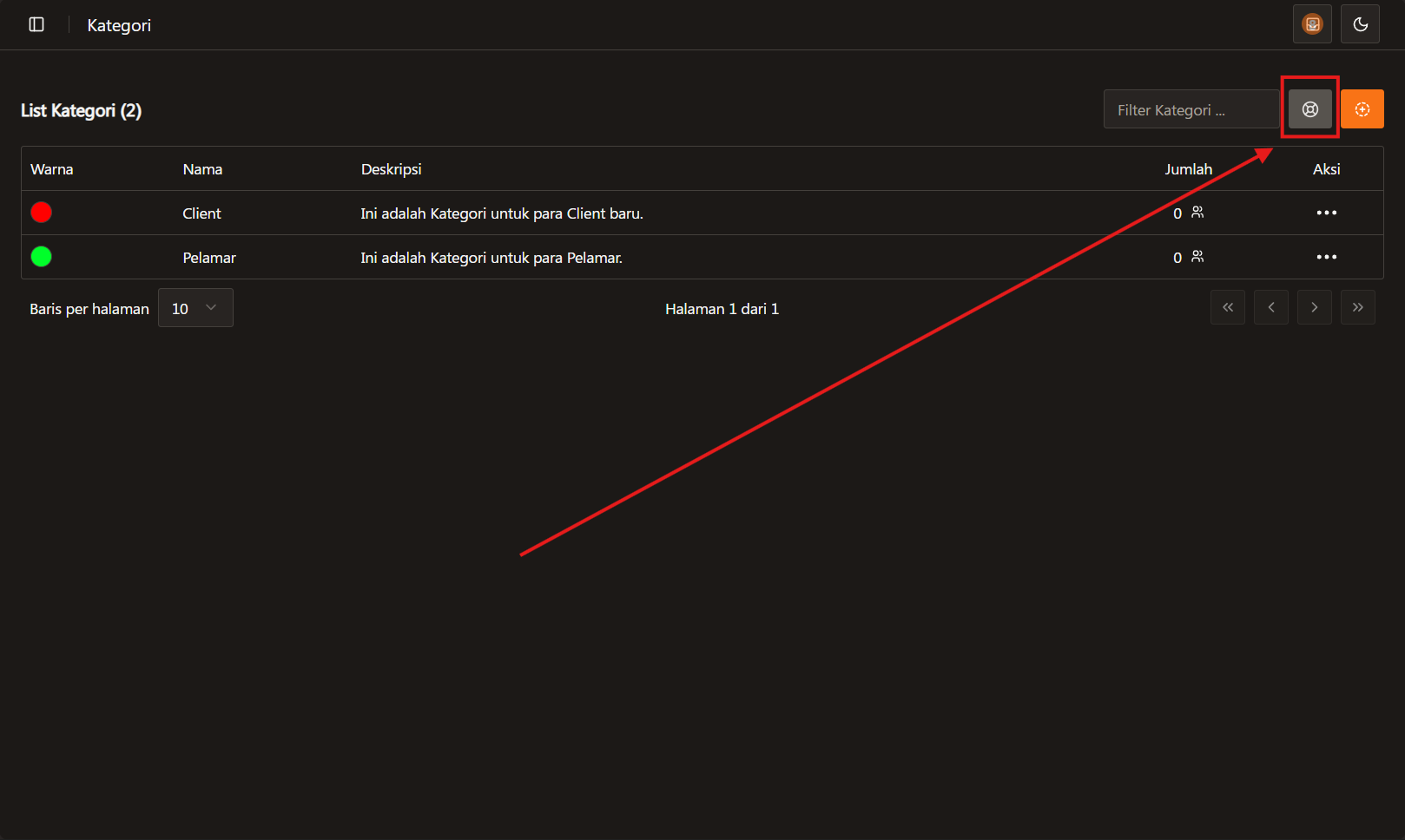 Smart Filtering Menu Kategori